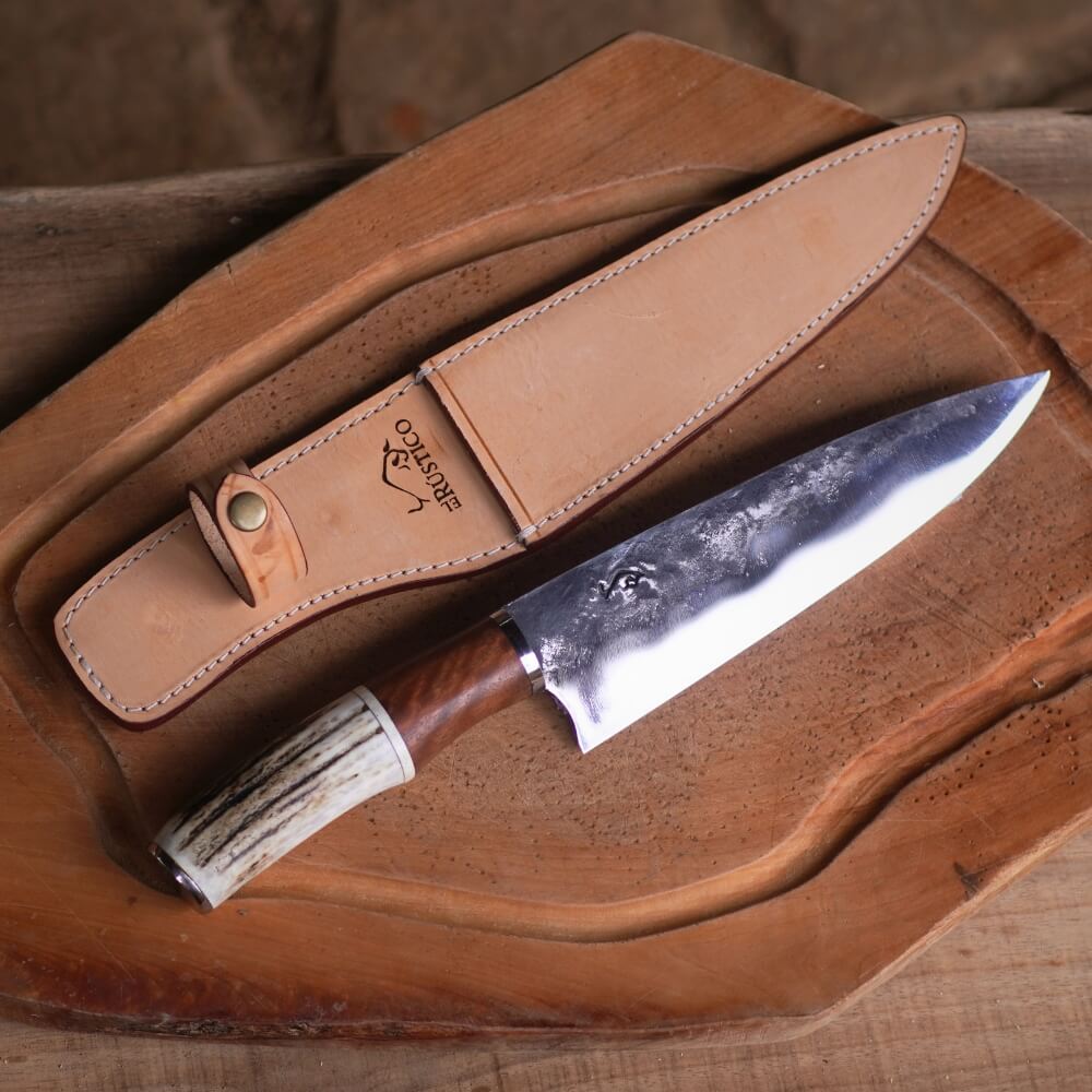 Cuchillo acero inoxidable forjado con funda