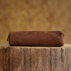 Estuche de cuero marron