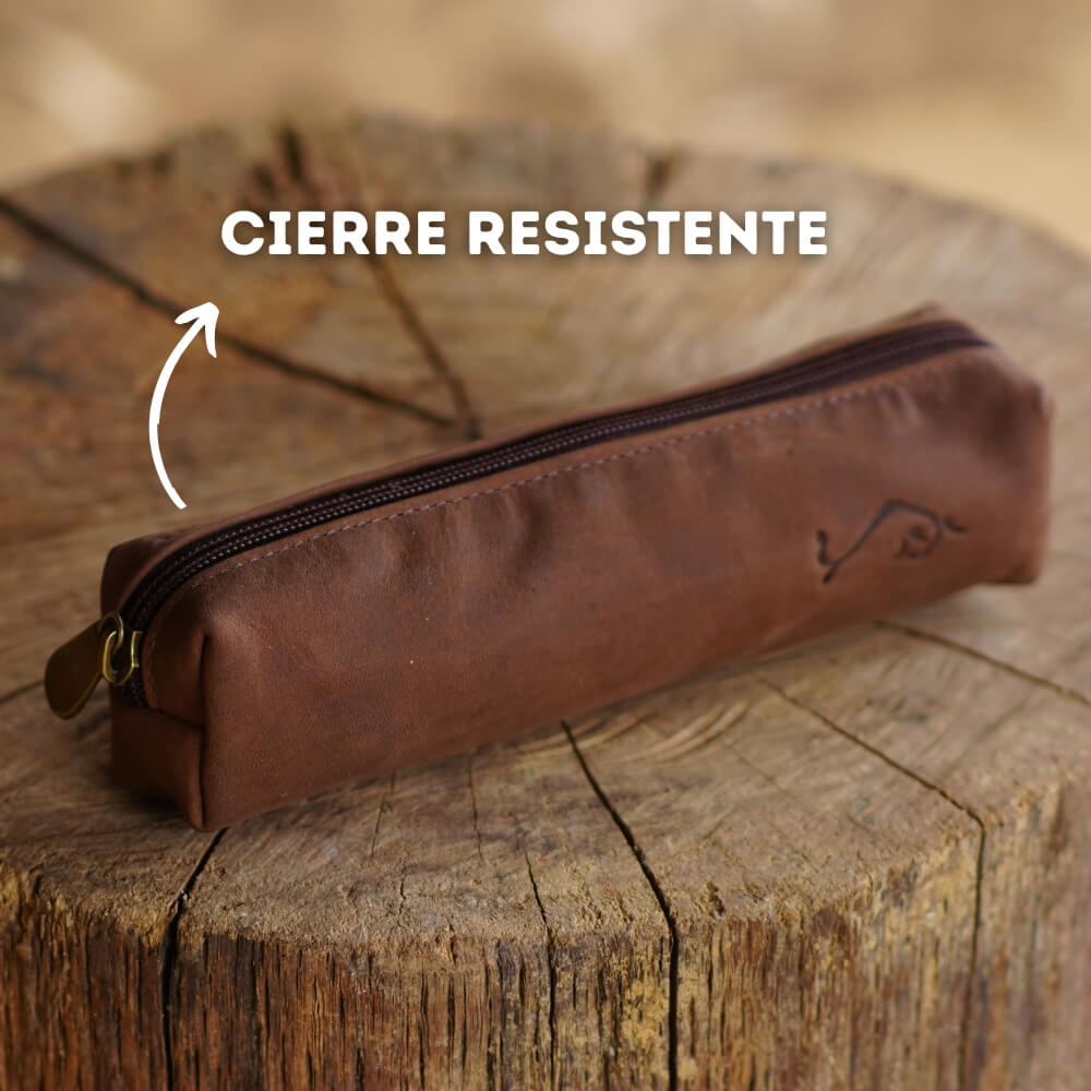 Estuche de cuero resistente