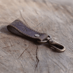 Llavero cuero mosquetón