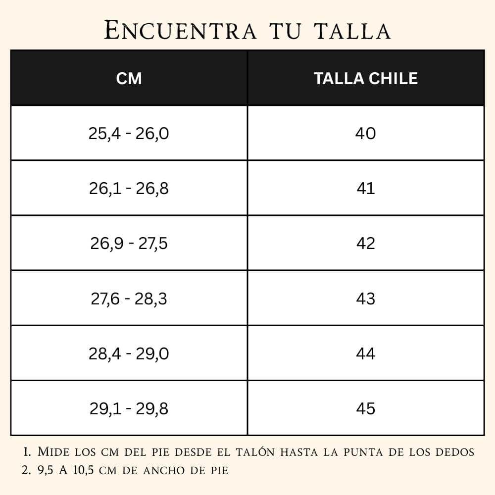 Medidas chalas de cuero