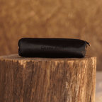 Neceser de cuero chico negro personalizable