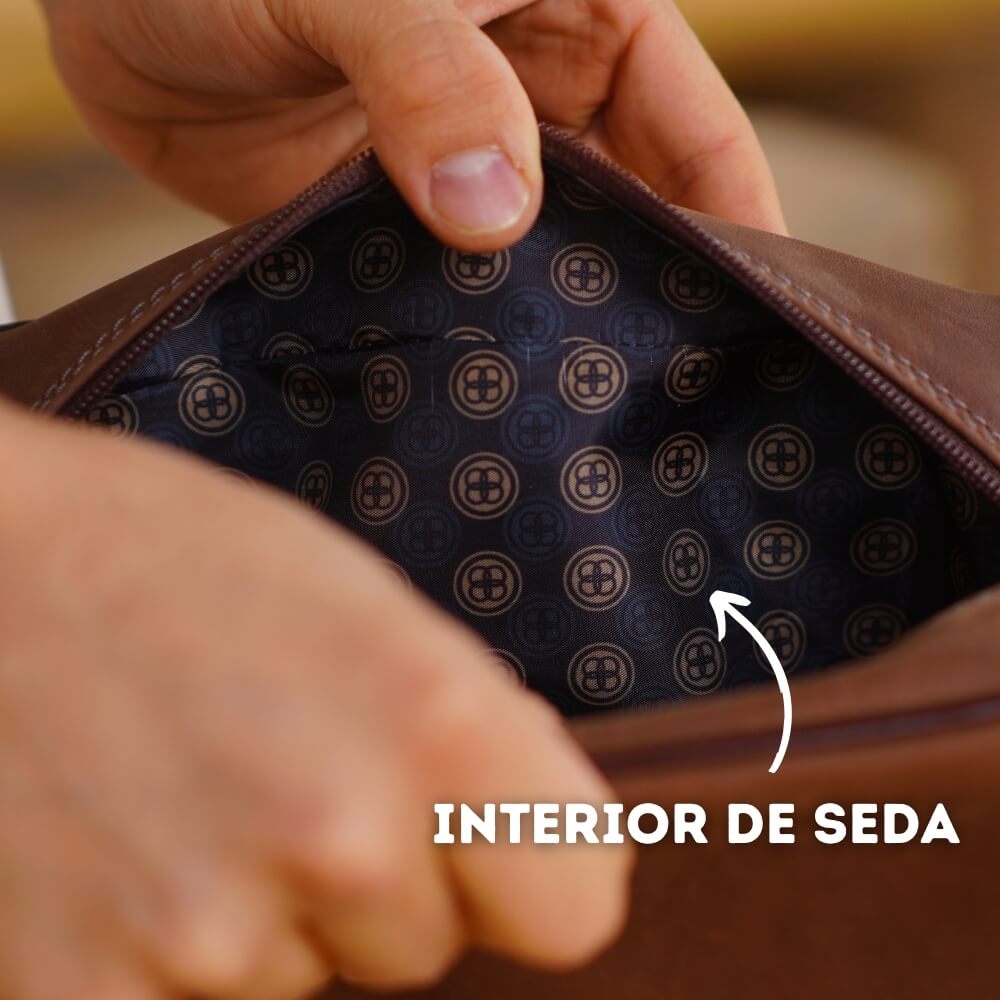 Neceser de hombre forrado al interior
