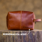 Neceser mediano de cuero personalizado