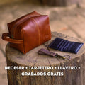 Pack Nomade: Neceser Puyehue + Tarjetero Caburga + Llavero Laja + Grabados Gratis