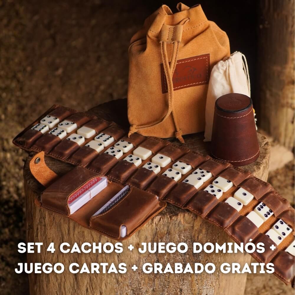 Pack de juegos de mesa de cuero personalizable