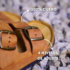 Sandalia castaño ajustable