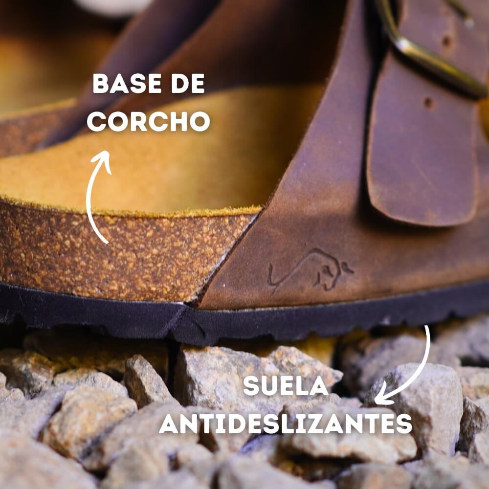 Sandalia chocolate base corcho