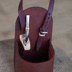 Porta mate para auto con espacio para bombilla cafe