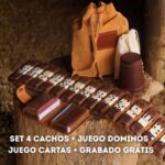 Pack Bluffero: Set de 4 cachos + Set de dominós + Set de cartas + Manual del cacho de REGALO + Grabado GRATIS