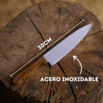 Pack Parrillero: Cuchillo 30cm + Chaira + Tenedor + Tabla de REGALO - Imagen 2